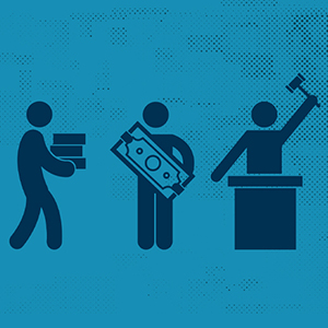 stick figures carrying items and gaveling stick figures carrying items and gaveling